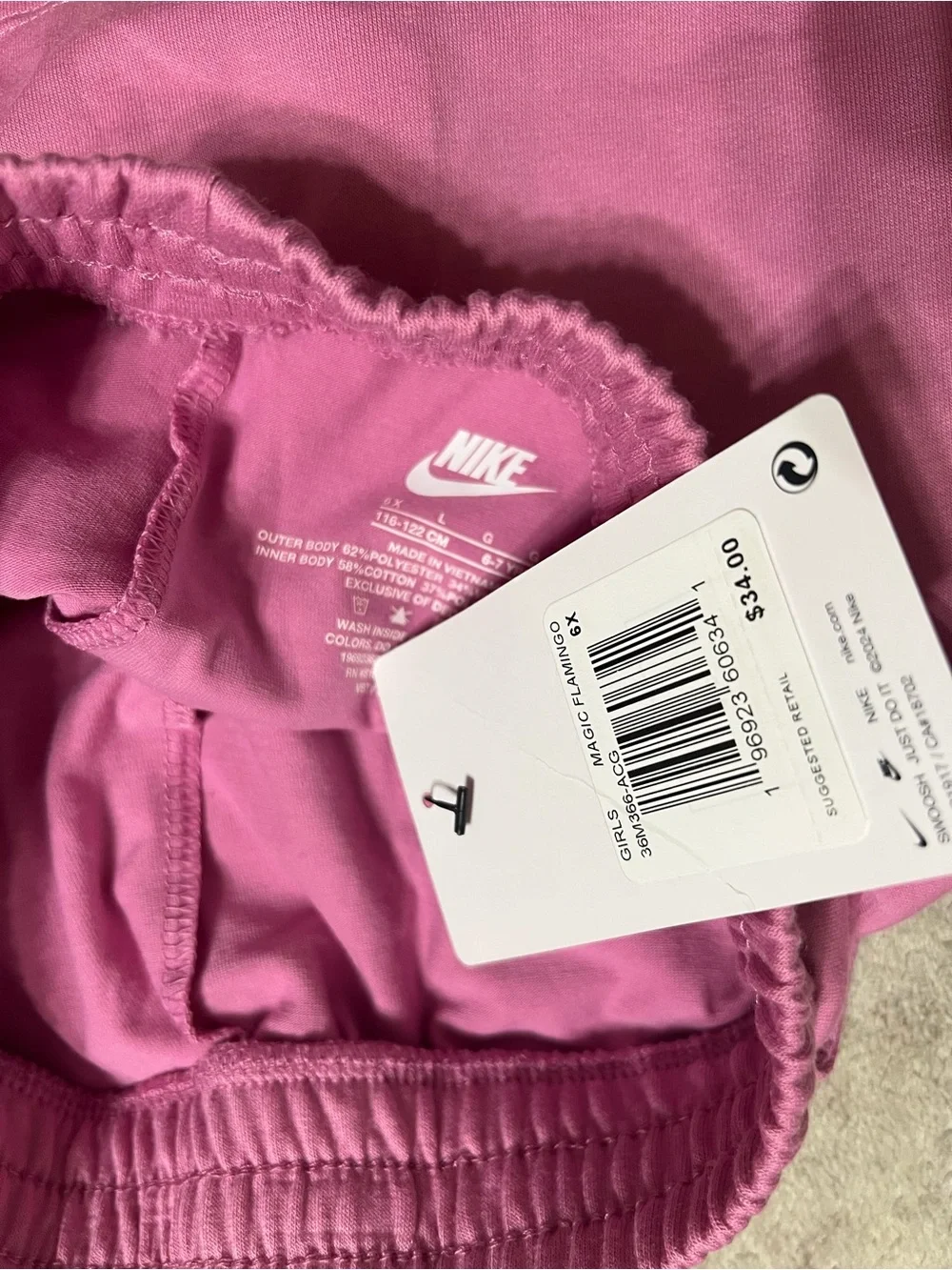 Nike Sportswear Club (Girls') French Terry Skirt Skort Pink “Magic Flamingo”